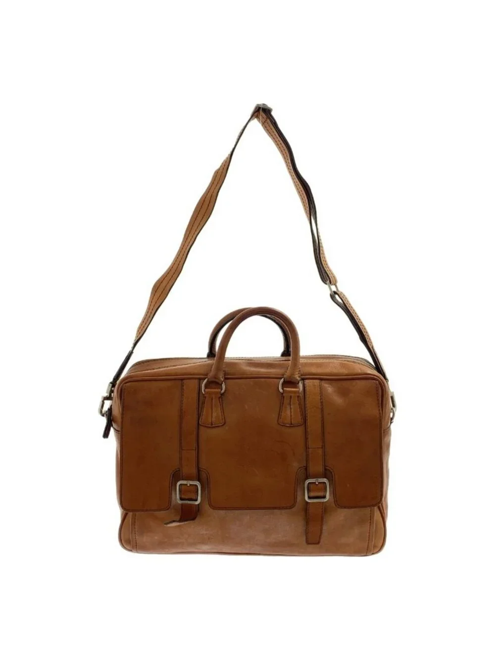 Brunello Cucinelli Leather Tote with 2-Way Shoulder Strap Business Briefcase
